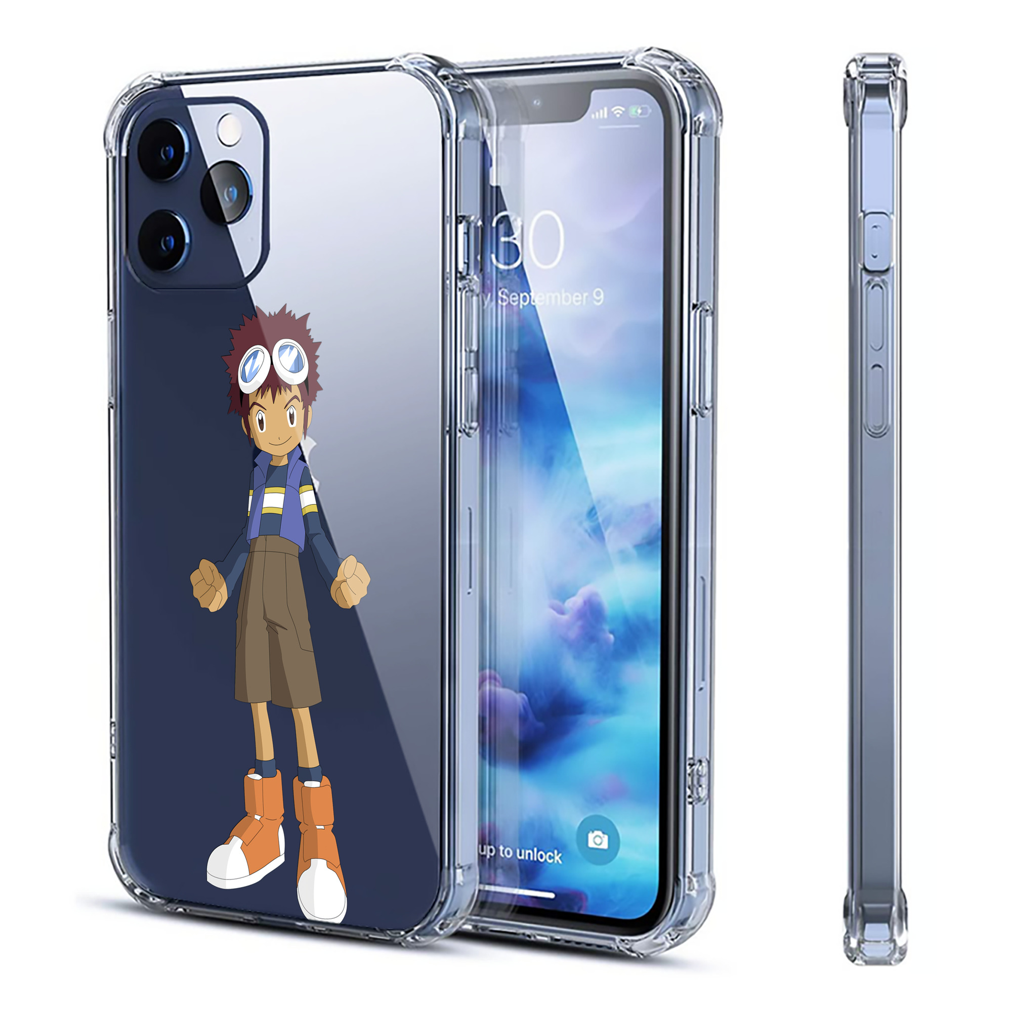（画像用） Digimon デジタルモンスター/デジモン 【iPhone 12シリーズ対応】透明スマホケース（クリアソフトケース）